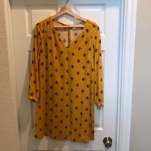 old navy floral yellow tunic dress
